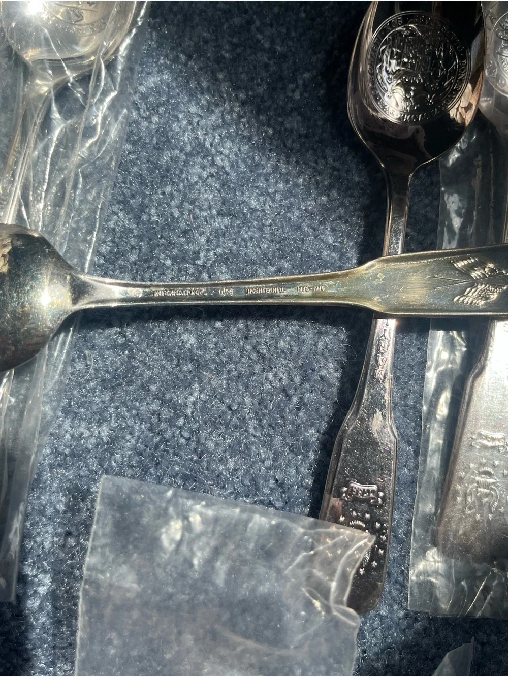 Original Thirteen Colonies Spoon Box - Internat Silver -Bicentennial Collectible